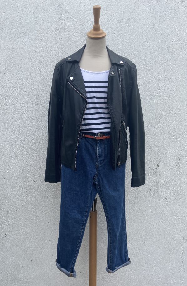 veste ZARA, haut PROMOD, jean MANGO